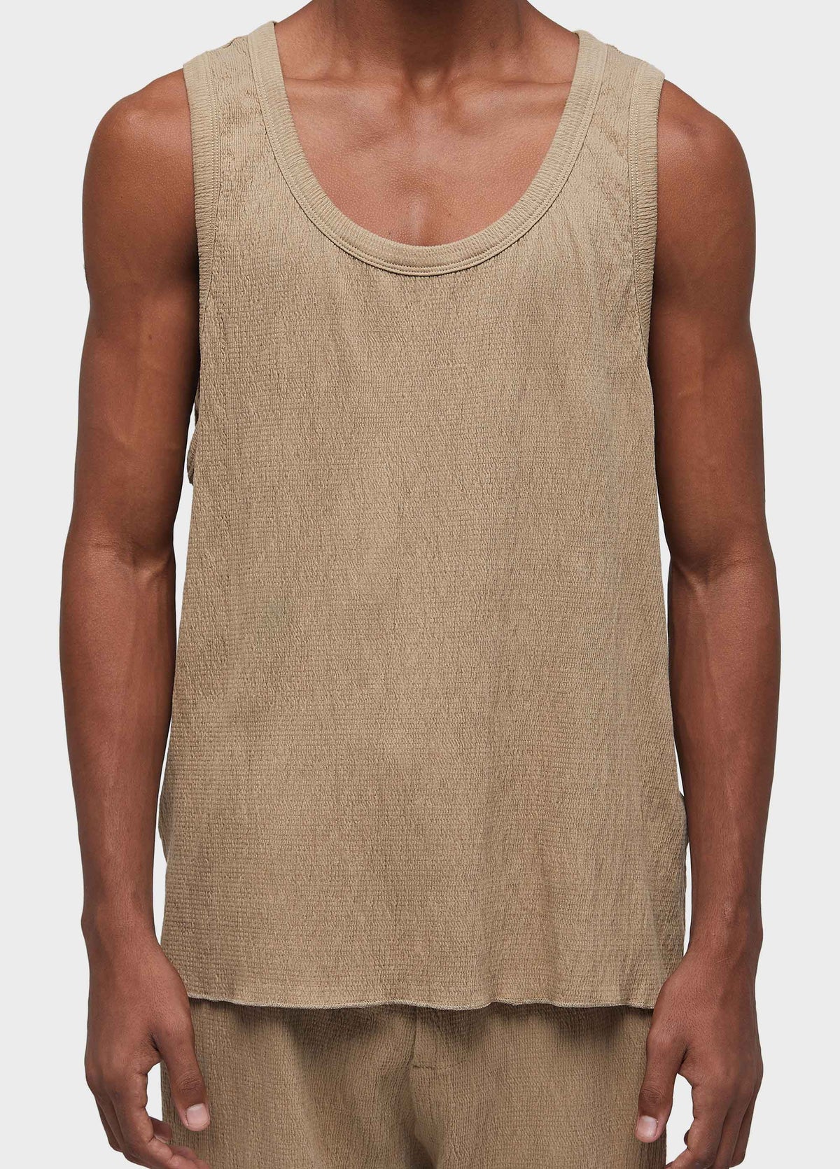 NEW WRINKLED YOKE TANK TOP