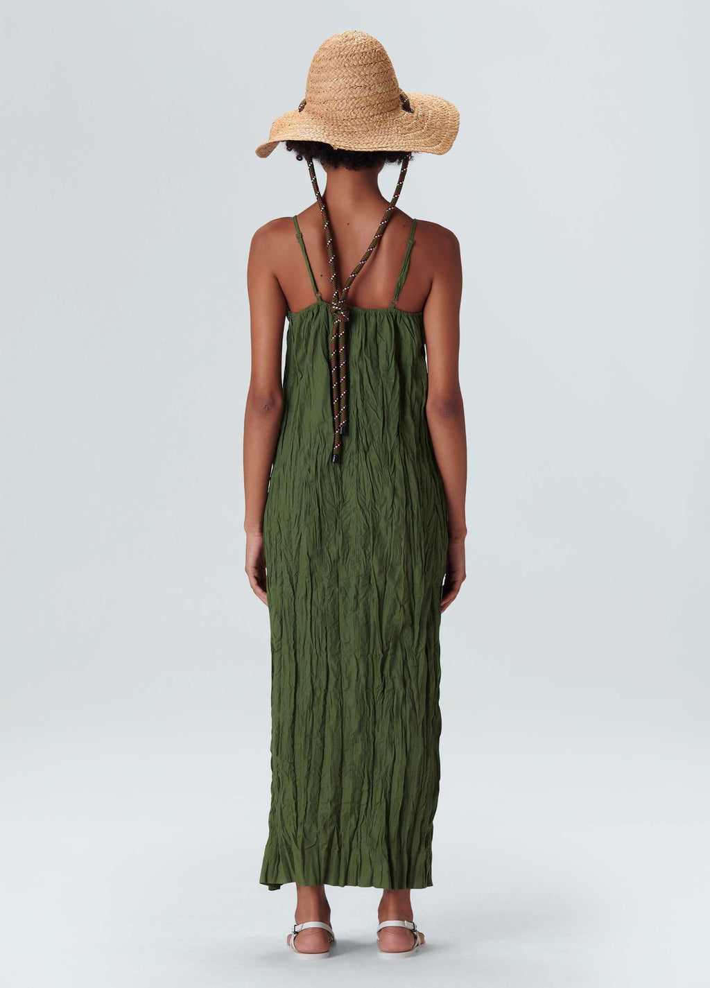 PLEATED MIDI DRESS