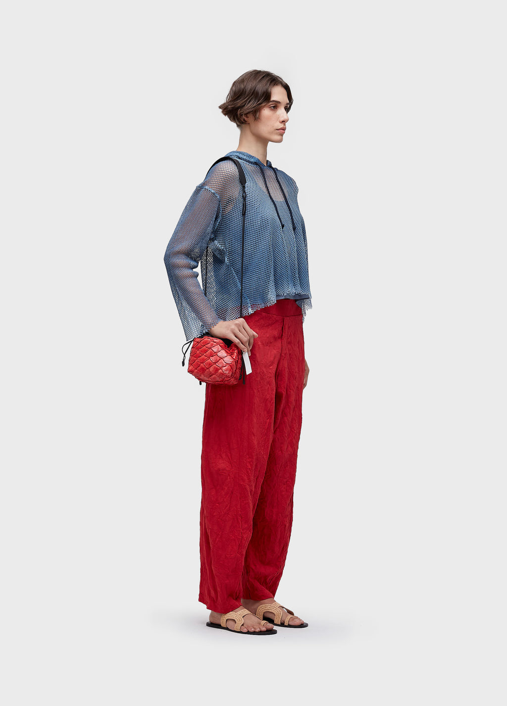 DEGRADÉ MESH LONG-SLEEVED TOP