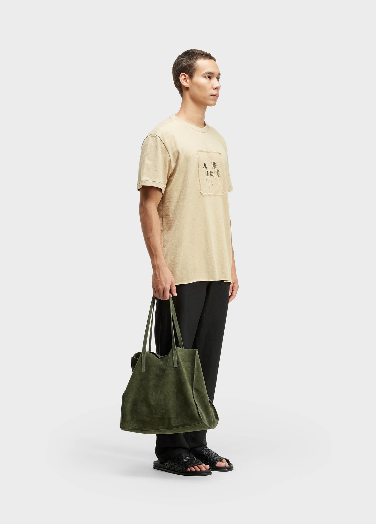 FLUID LINEN TAILORED TROUSERS