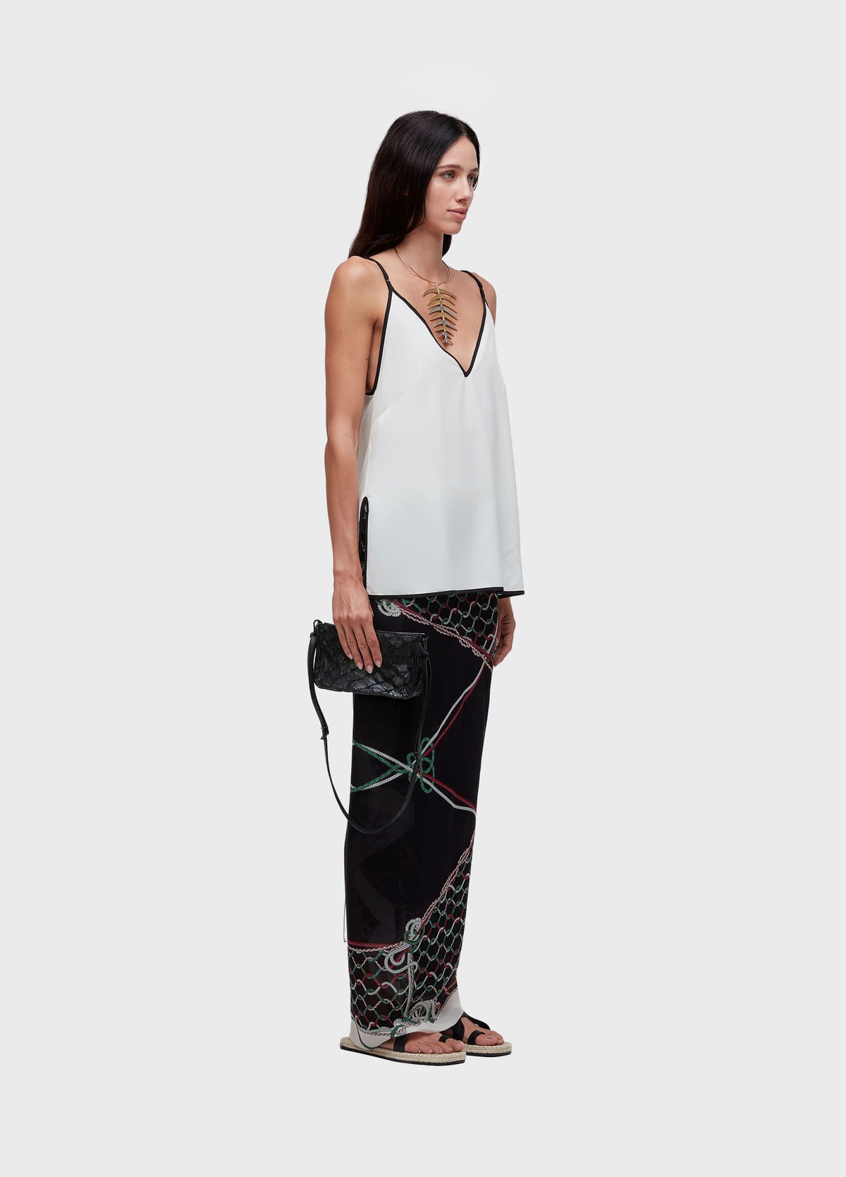 BIAS-TRIMMED SUPERLIGHT STRAP BLOUSE