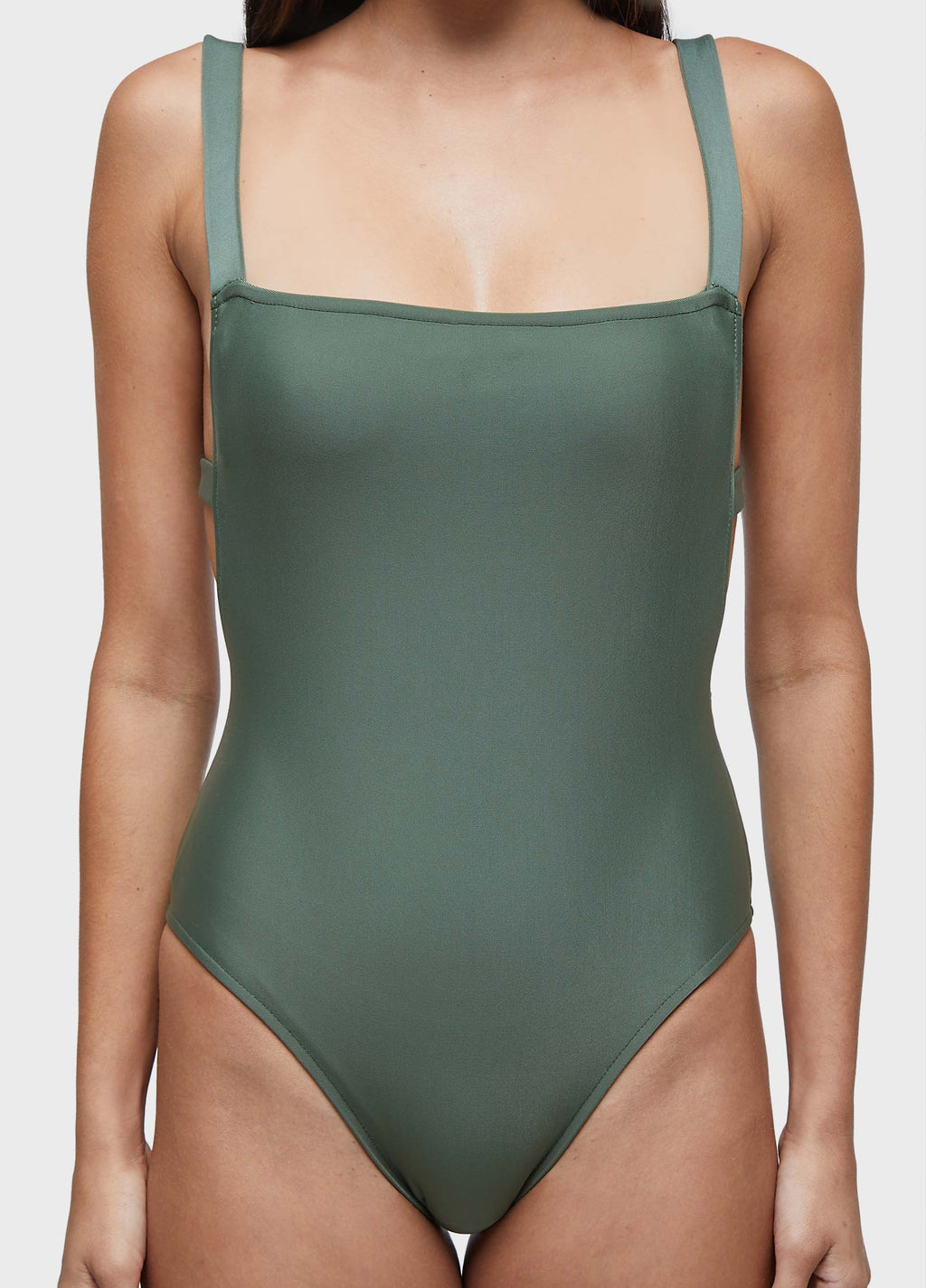STRAIGHT SWIMSUIT WITH CROSSED BACK