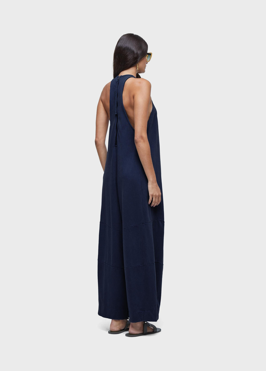 NAVY RACERBACK JUMPSUIT