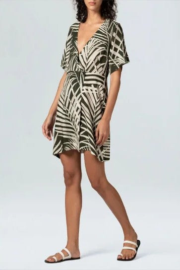 SHORT INVERSE PALM LEAF DRESS
