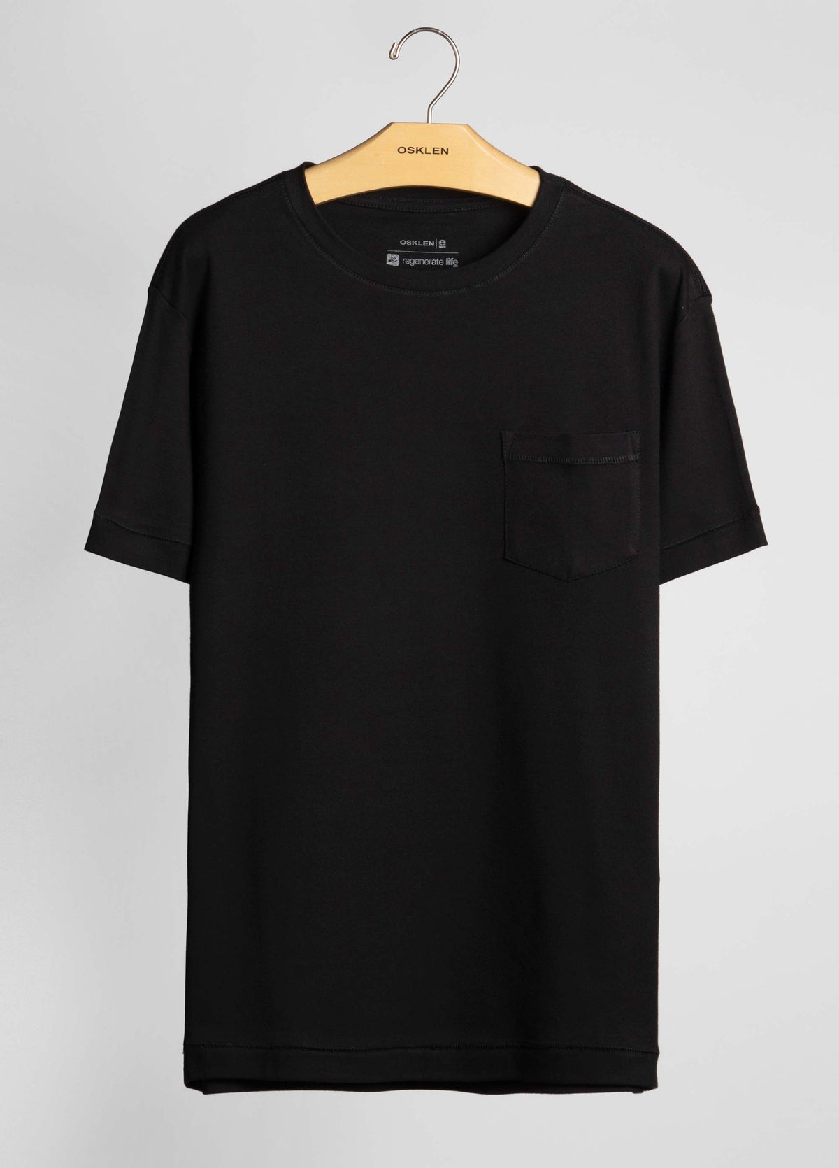 SUEDED BLACK T-SHIRT