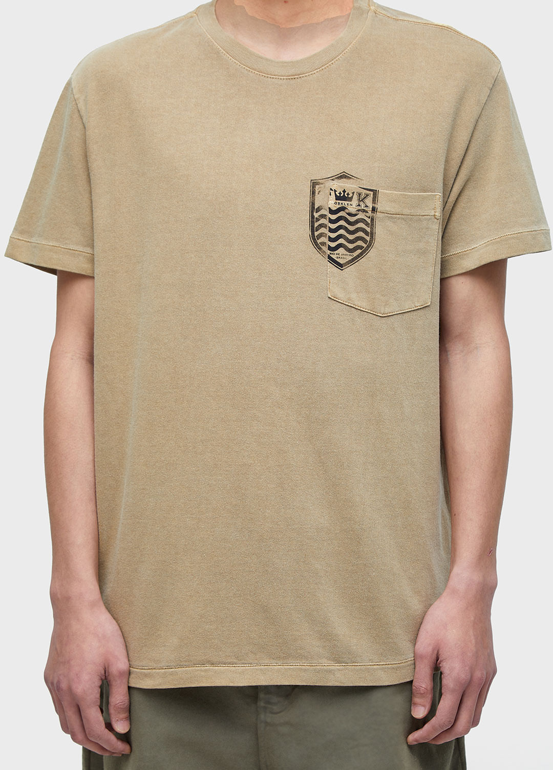 T-SHIRT POCKET EMBROIDERED CREST SHORT SLEEVE