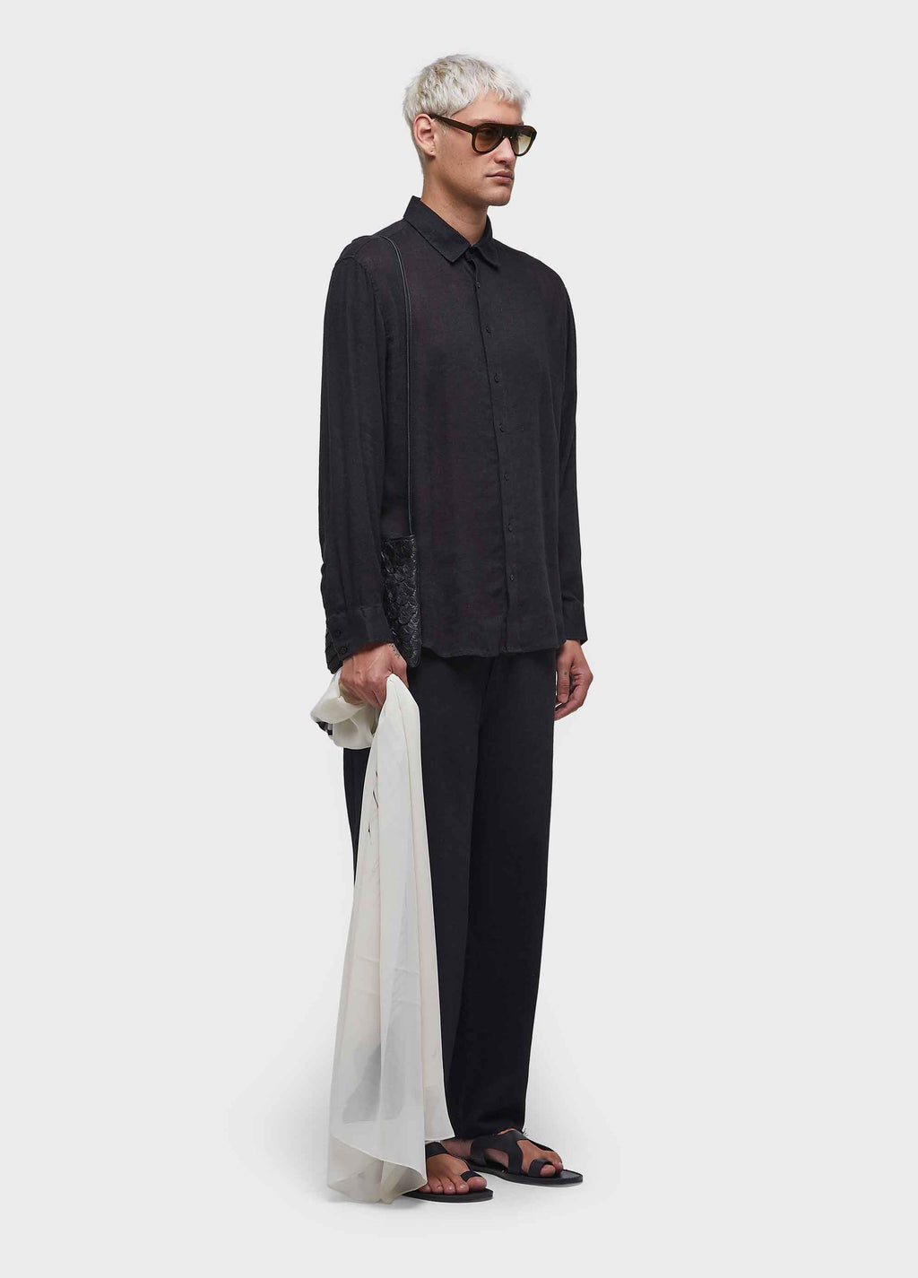 RECYCLED LINEN LONG-SLEEVE SHIRT