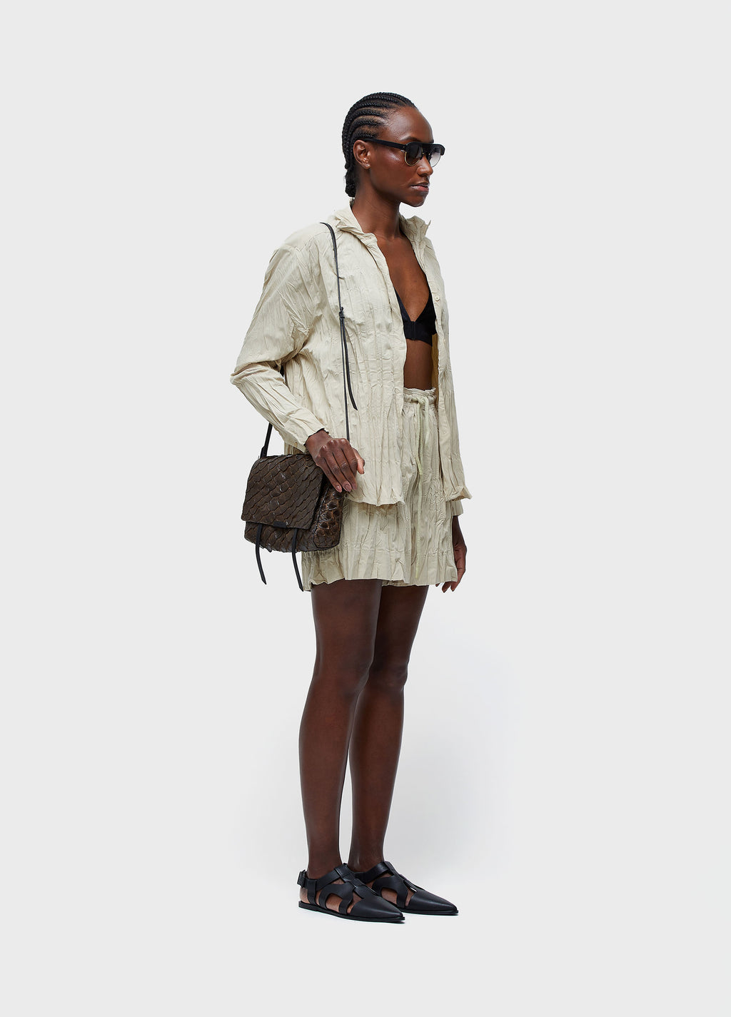 SHIRT LS WRINKLED COTTON POPLIN