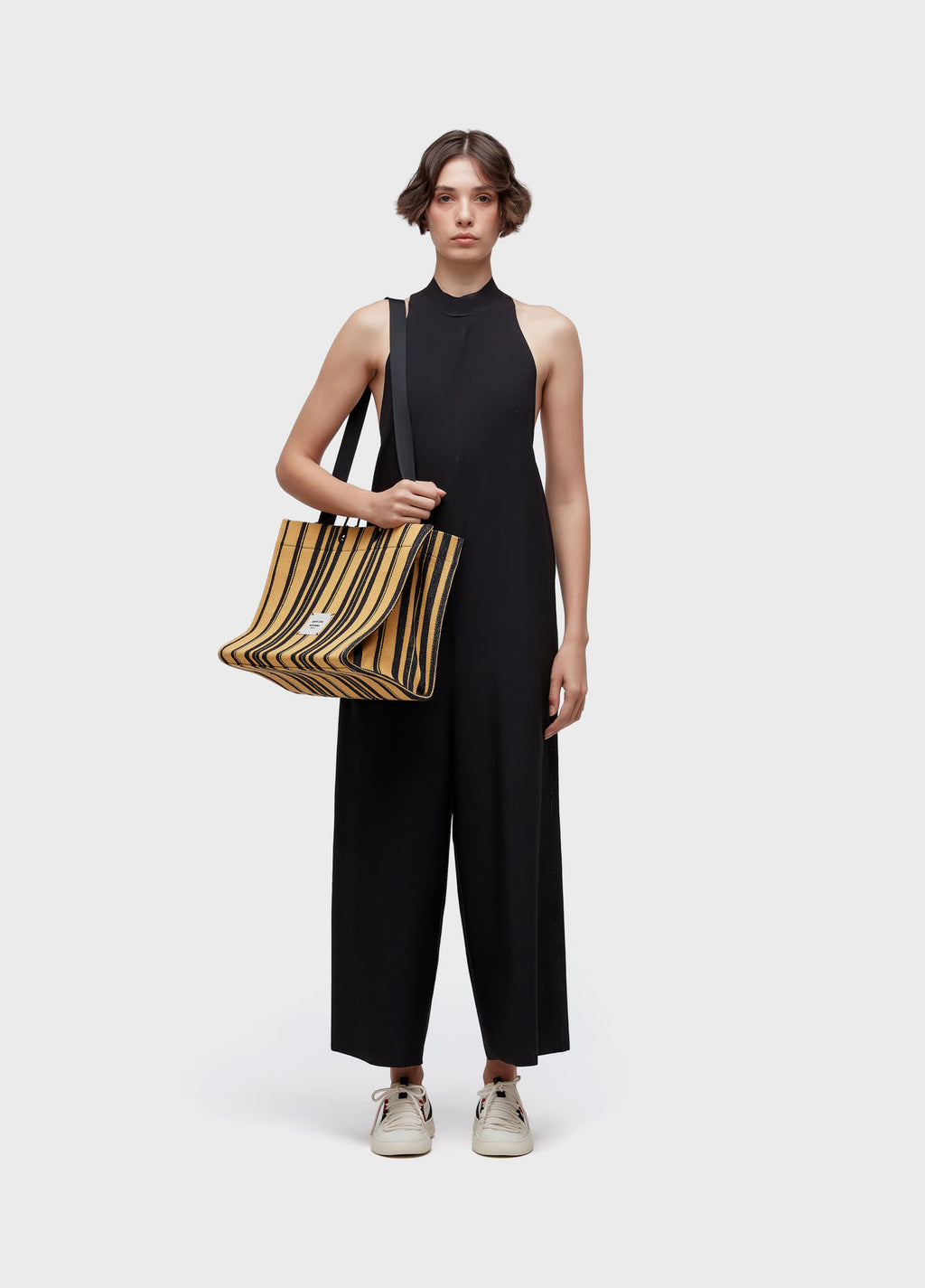 LARGE STRIPED TOTE BAG