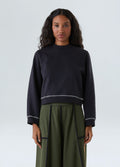TOPSTITCHED JACKET WITH WIDE SLEEVES