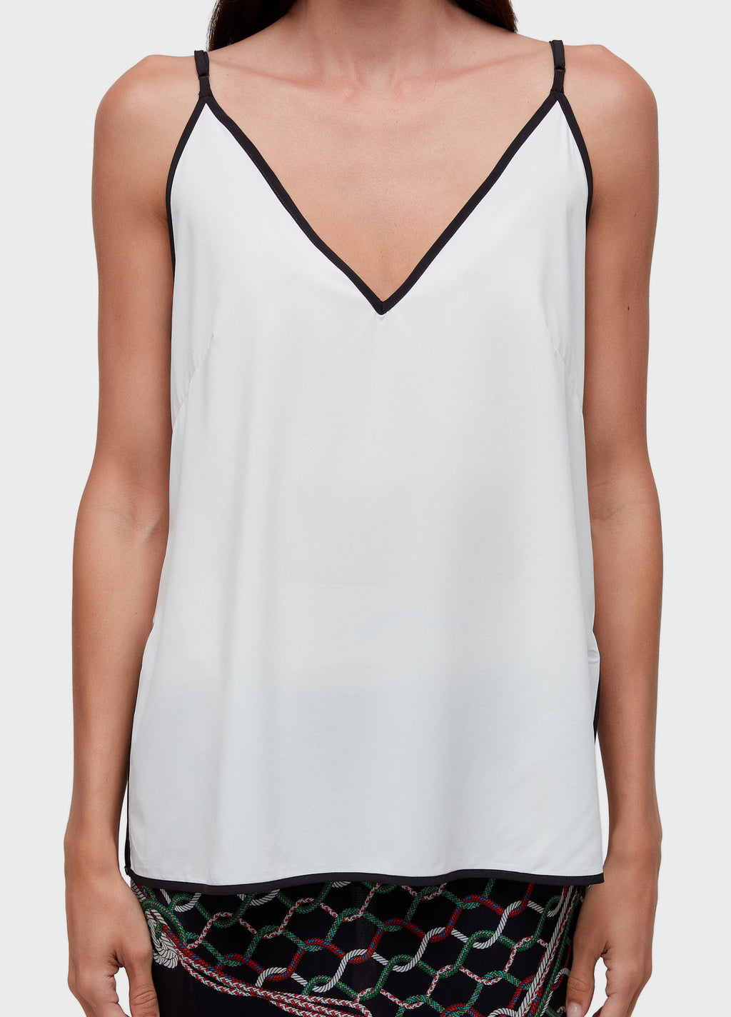 BIAS-TRIMMED SUPERLIGHT STRAP BLOUSE