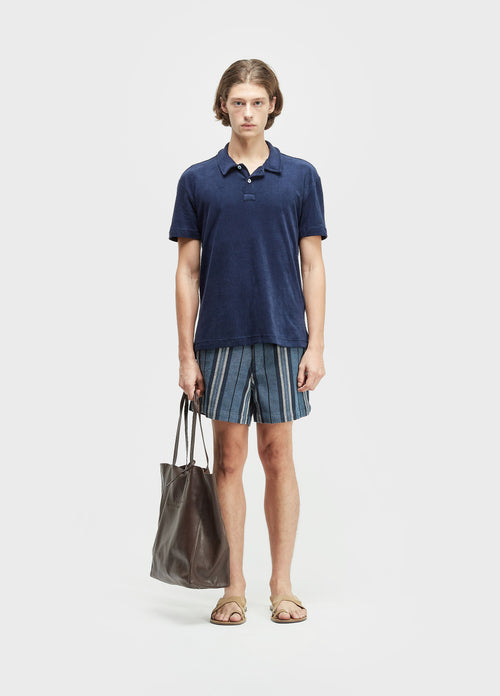 STRIPED DENIM BOARD SHORTS