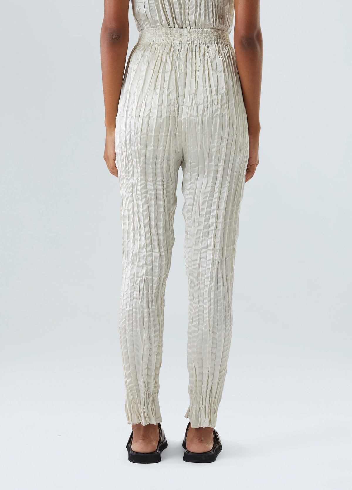 WRINKLED SATIN PANTS