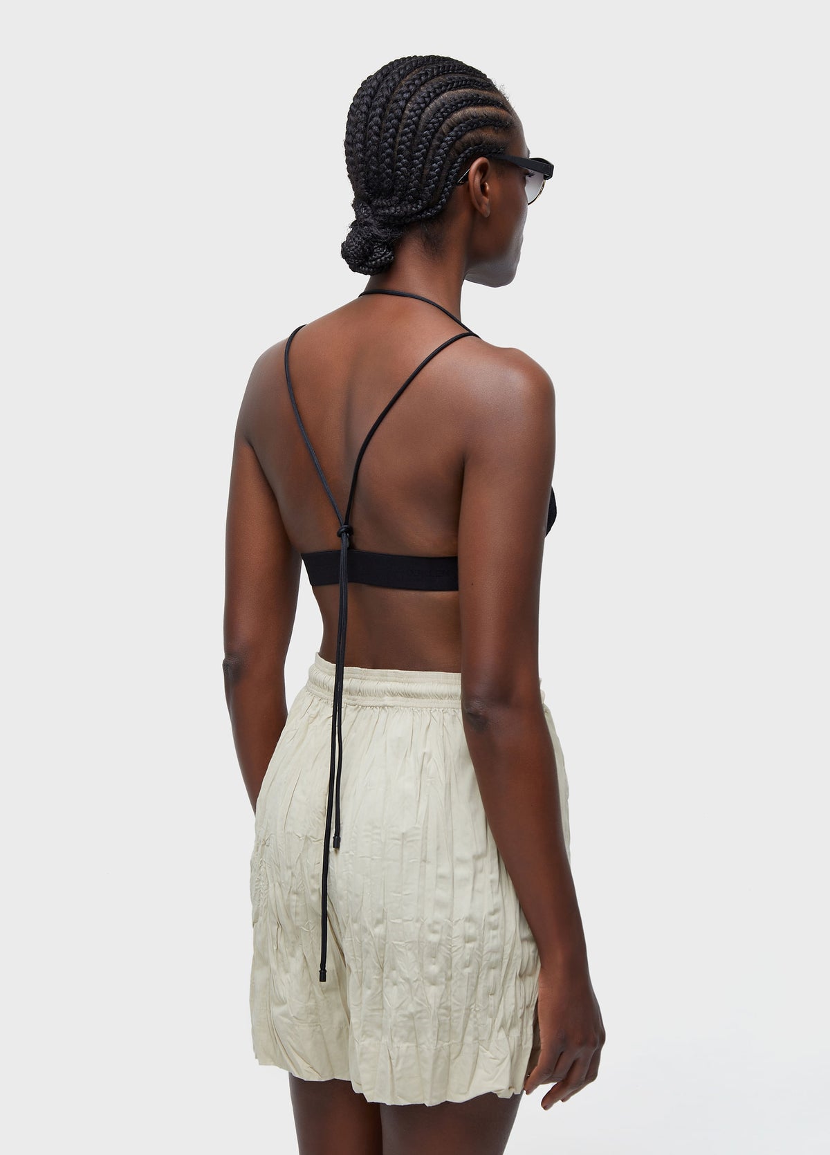 VELVET CROP TOP WITH STRAPS