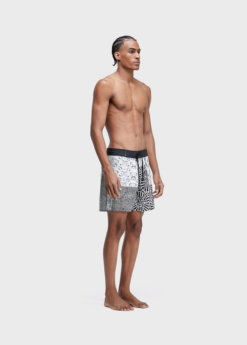 AQUAONE FLEX CORAL PATCH SURF SHORTS