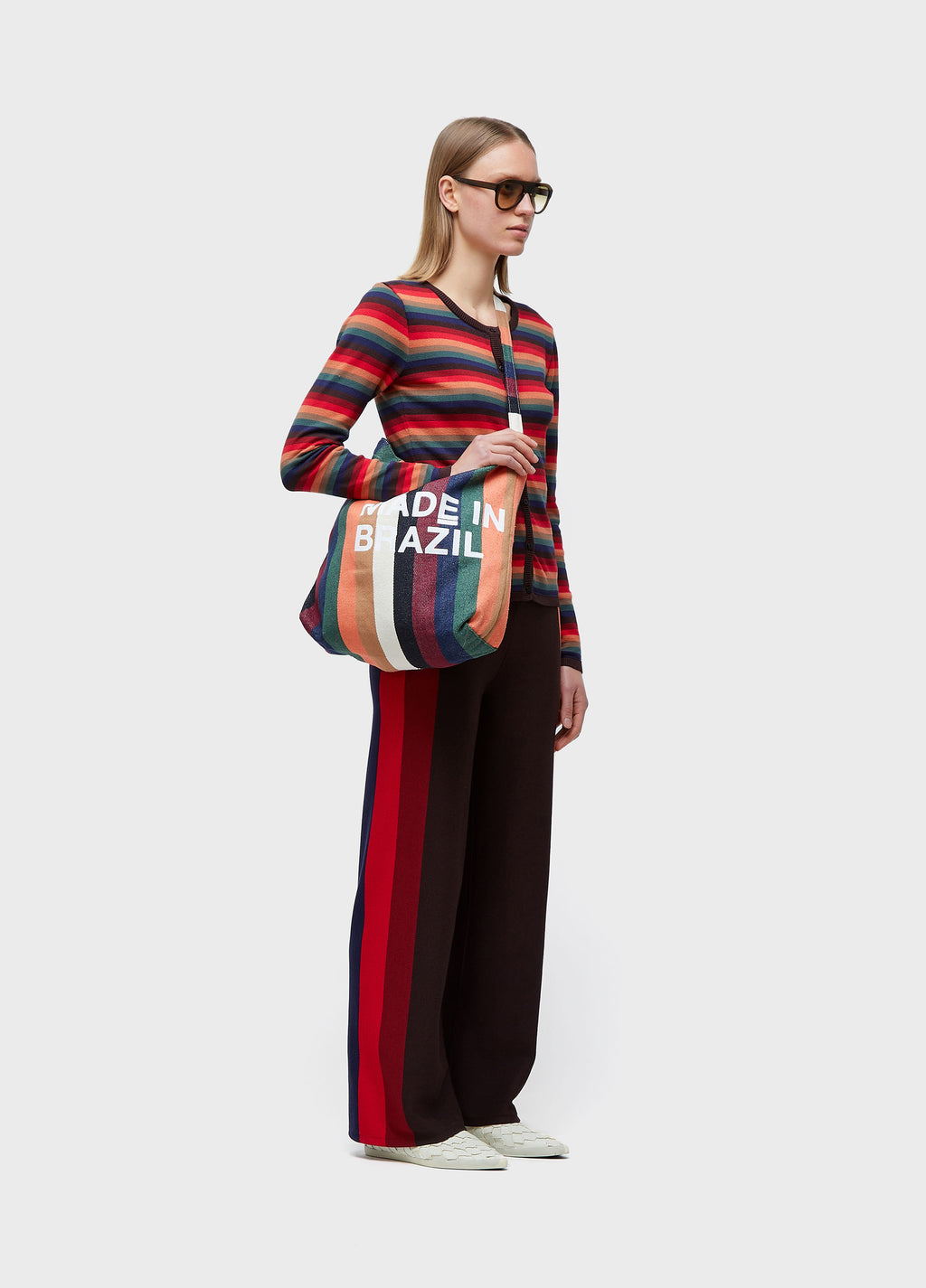 COLORFUL KNITTED STRIPES PANTS