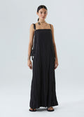 PLEATED MIDI DRESS