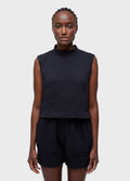 SLEEVELESS HIGH NECK WRINKLE