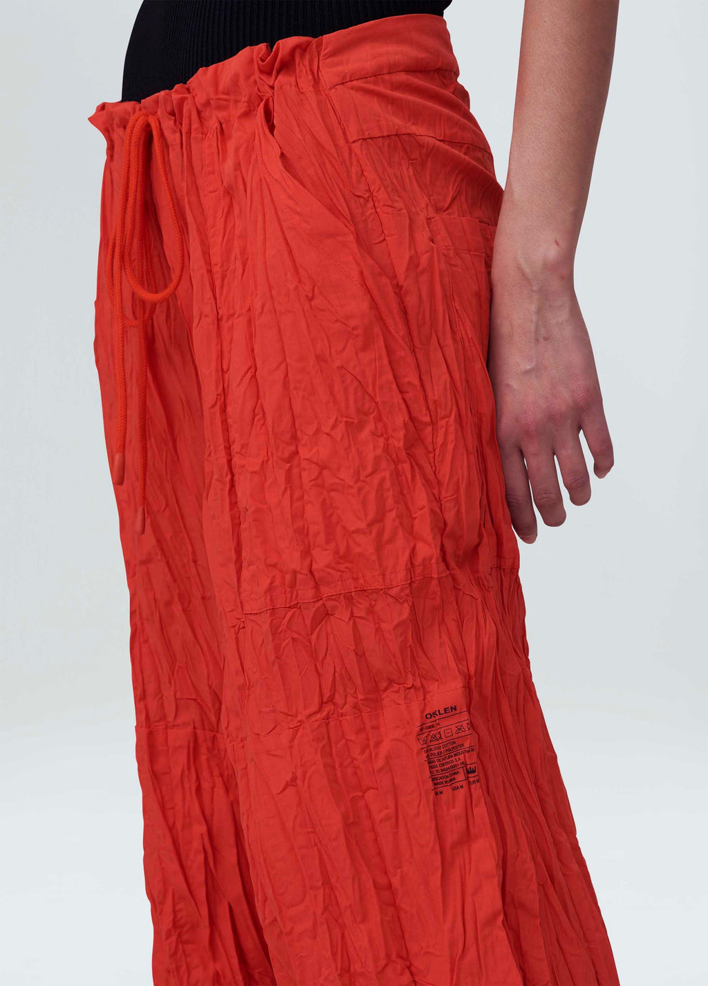 WRINKLED TRICOLINE PANTS