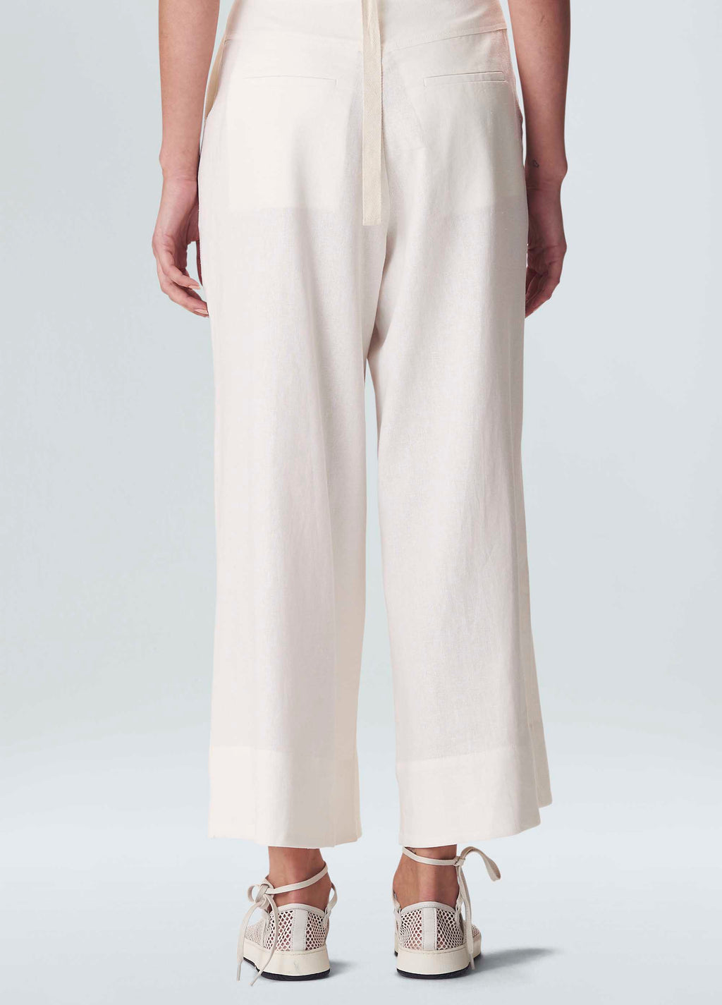PLEATED LINEN TROUSERS