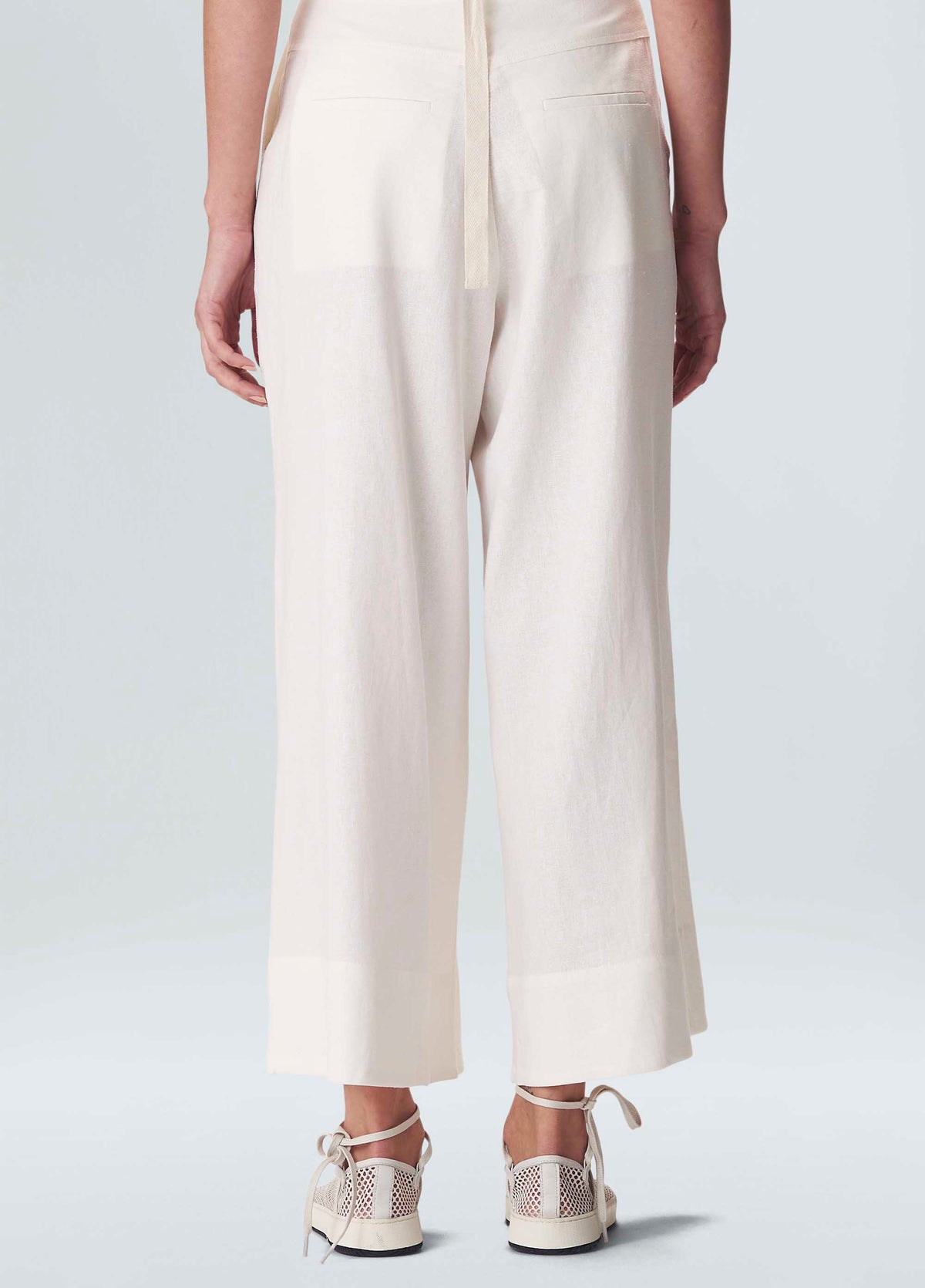 PLEATED LINEN TROUSERS