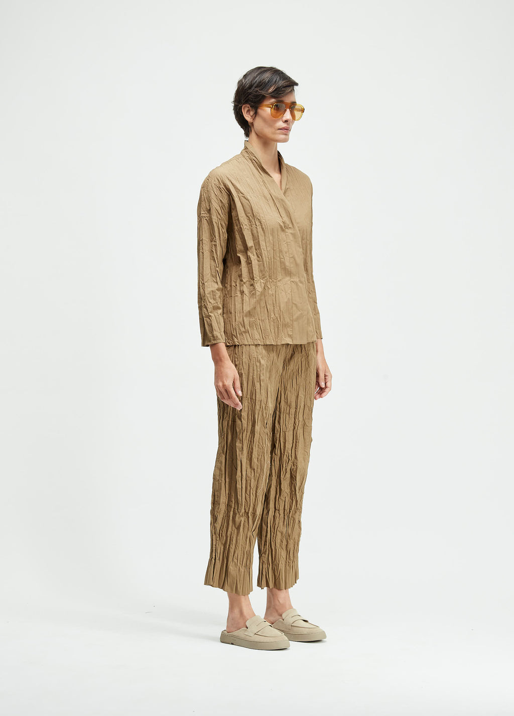 Camisa ML Tricoline Wrinkled Cacau – Osklen – foto 2