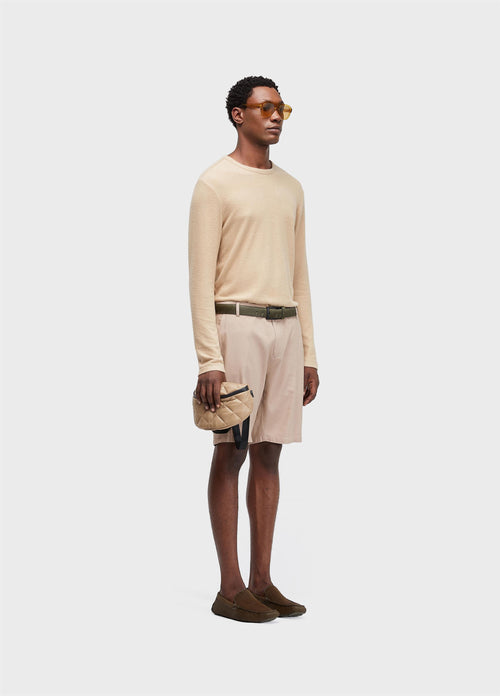 BASIC LINEN TAILORED SHORTS
