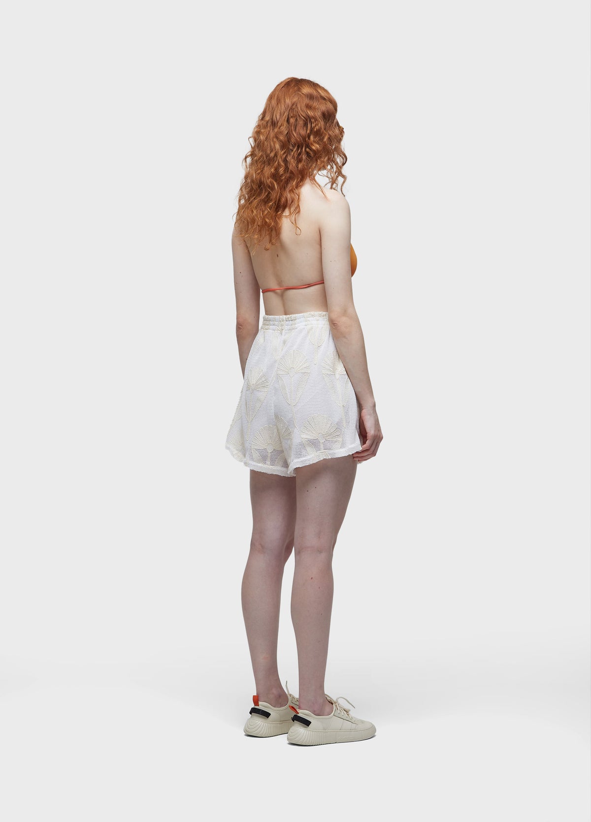EMBROIDERED MESH SHORTS