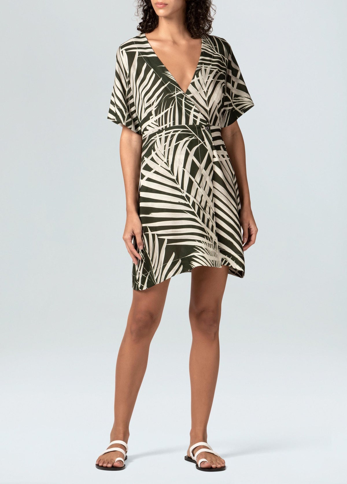 SHORT INVERSE PALM LEAF DRESS
