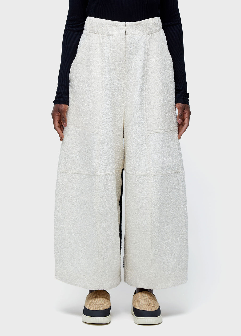 TERRY CLOTH CUT-OUT PANTS