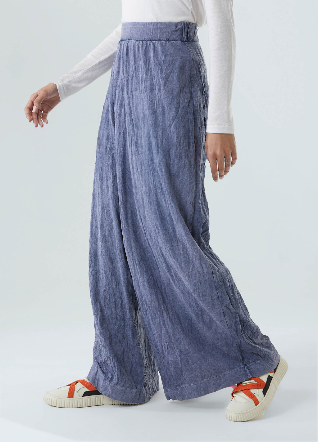 MARBLE WRINKLE WRAP PANTS