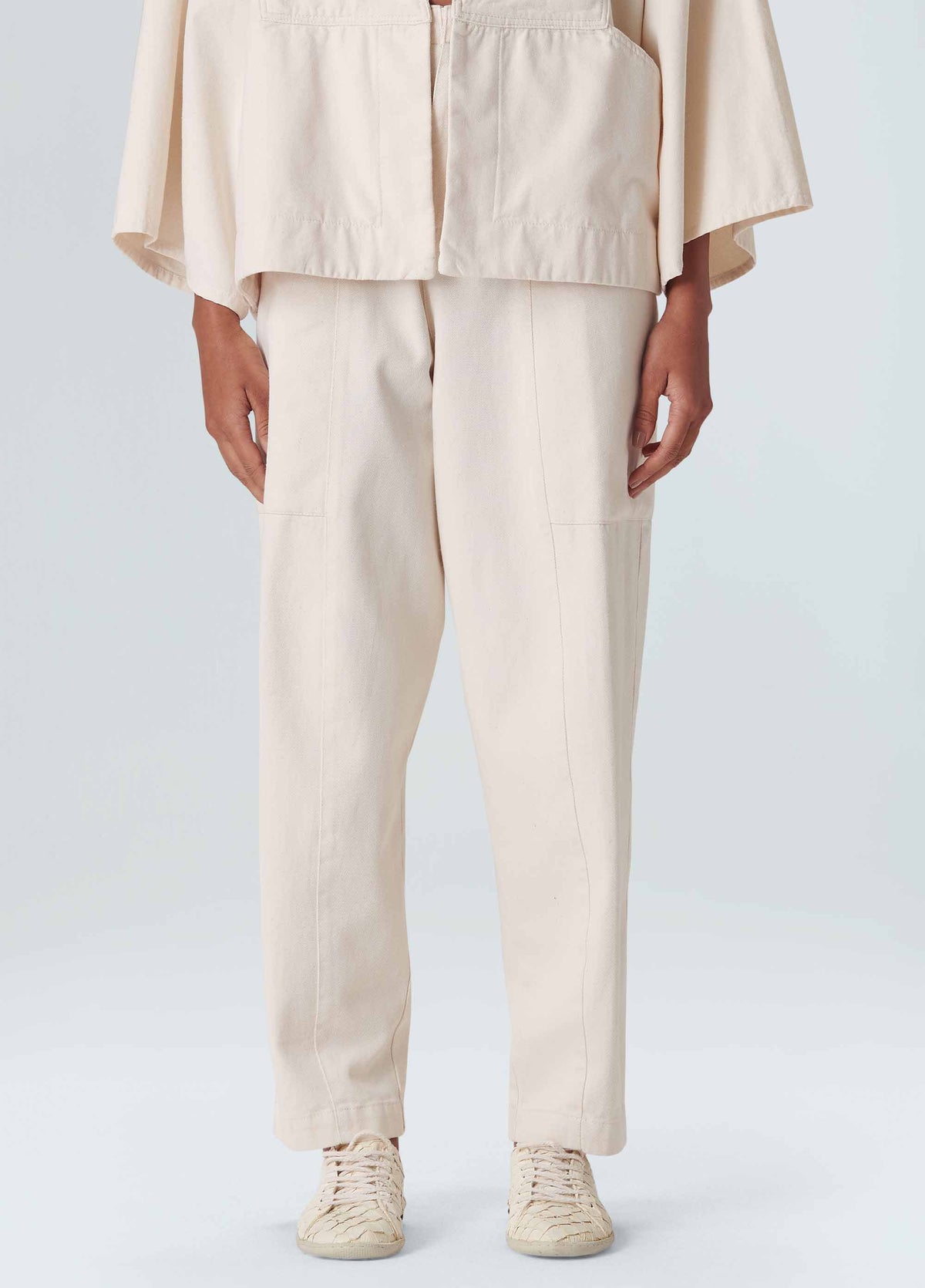 BARREL WHITE JEANS