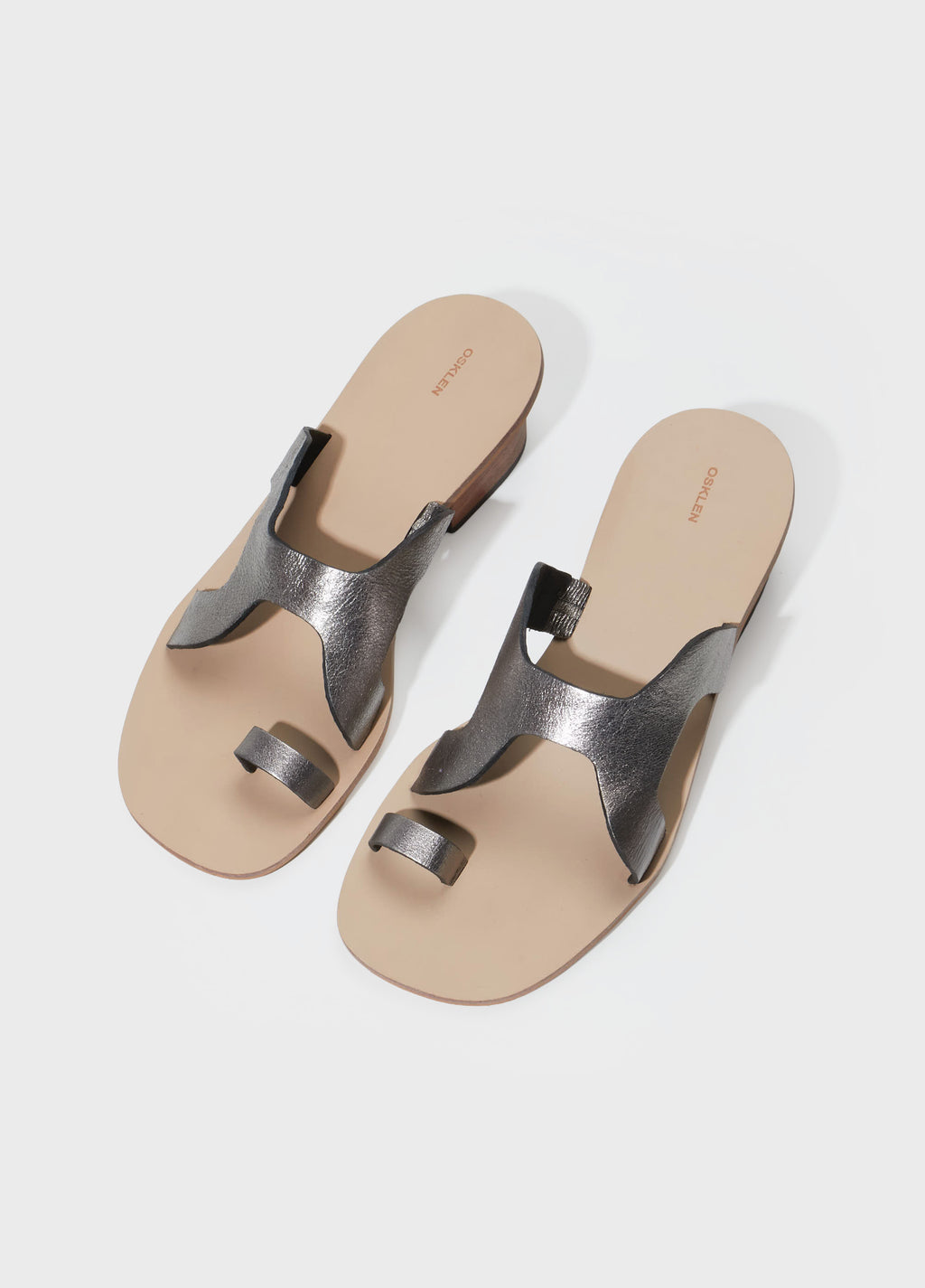 METALLIC BOARDWALK HEEL SANDAL