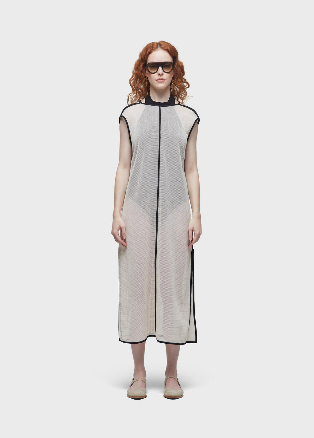 BIAS MESH DRESS