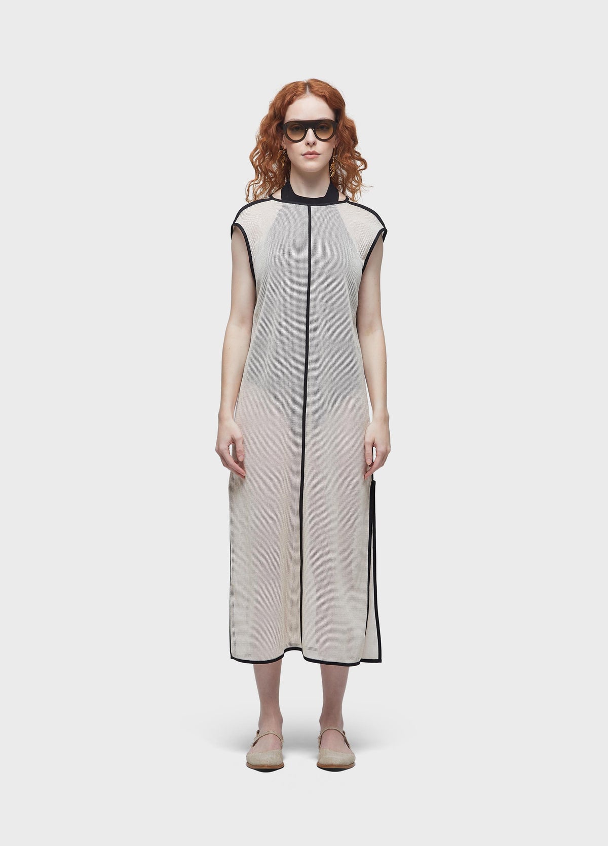 BIAS MESH DRESS