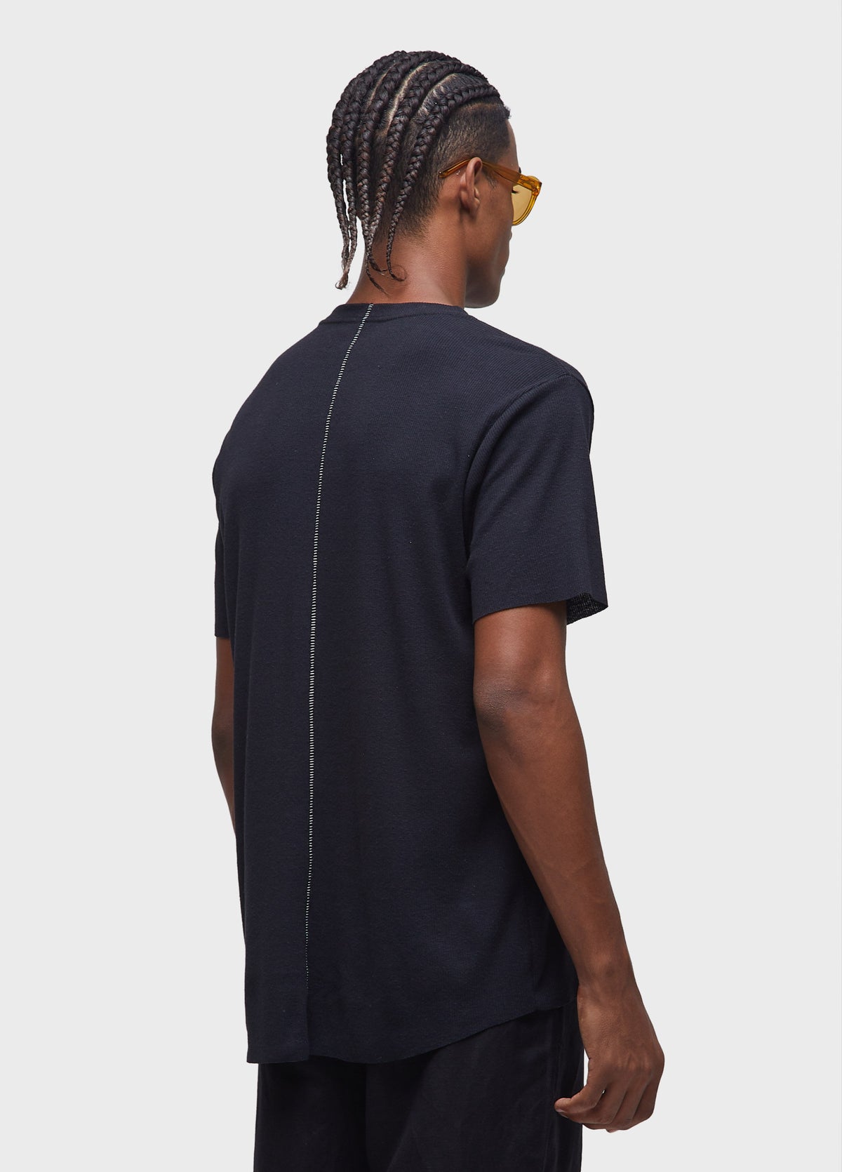 LIGHT RIB KNIT SHORT SLEEVE T-SHIRT