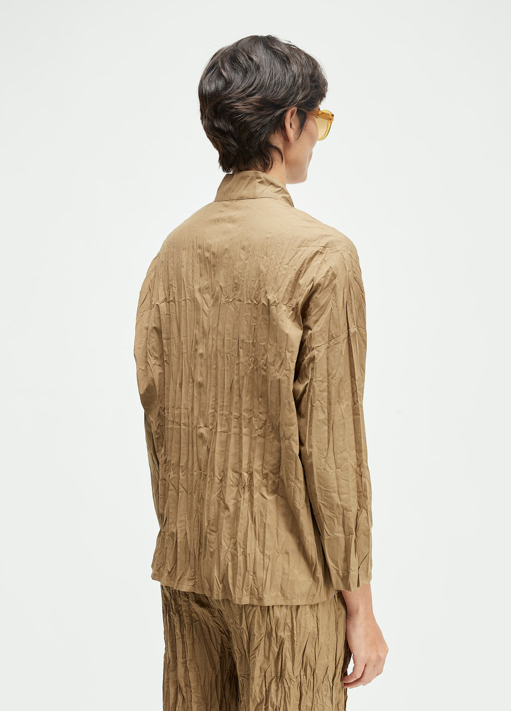 Camisa ML Tricoline Wrinkled Cacau – Osklen – foto 4