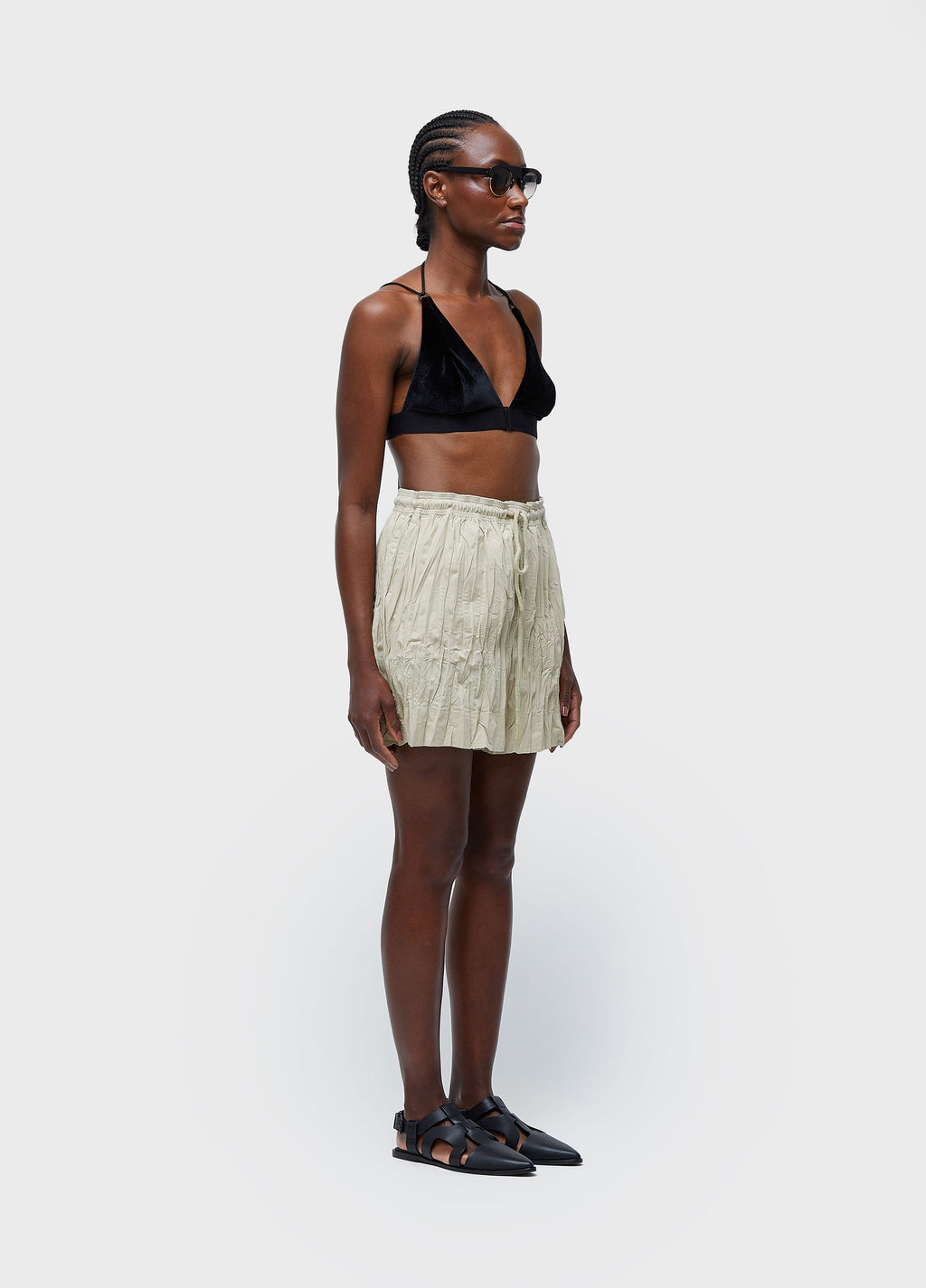 VELVET CROP TOP WITH STRAPS