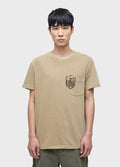 T-SHIRT POCKET EMBROIDERED CREST SHORT SLEEVE