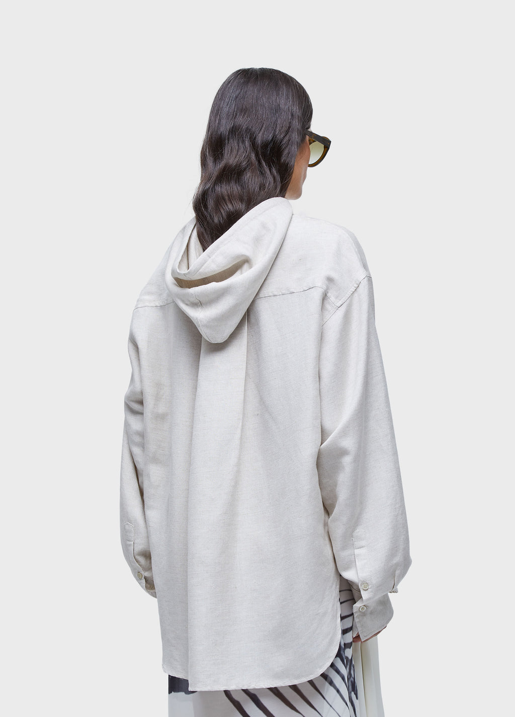 HOODED LINEN SHIRT