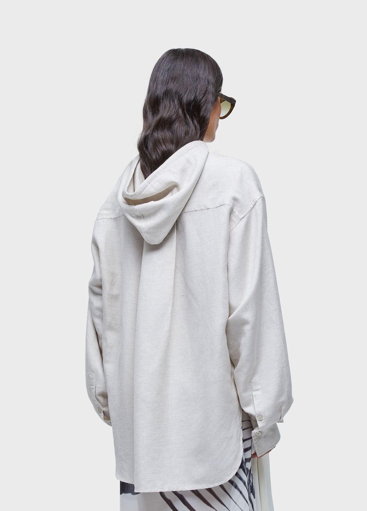 HOODED LINEN SHIRT