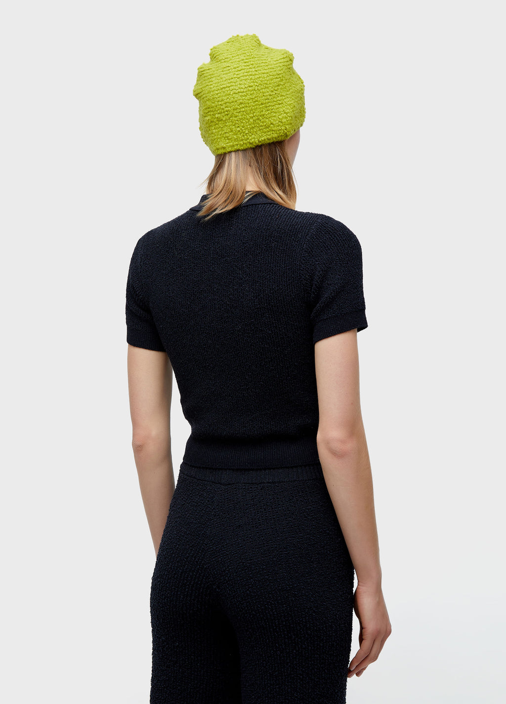 BOUCLÉ KNIT POLO SHIRT SLIM FIT