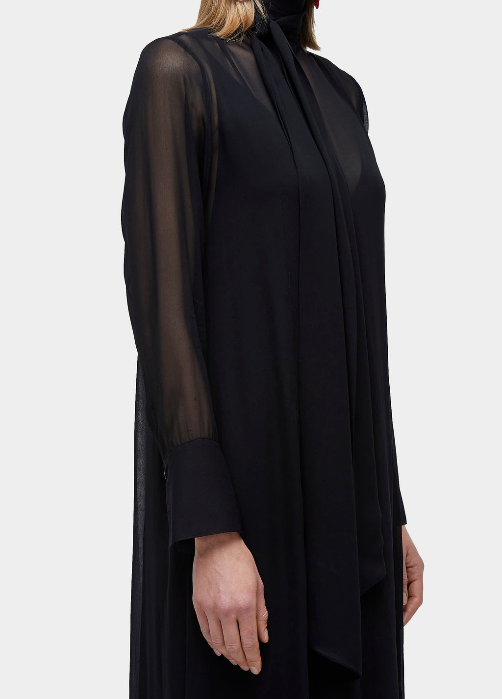 LONG SLEEVE LONG DRESS WITH COLLAR