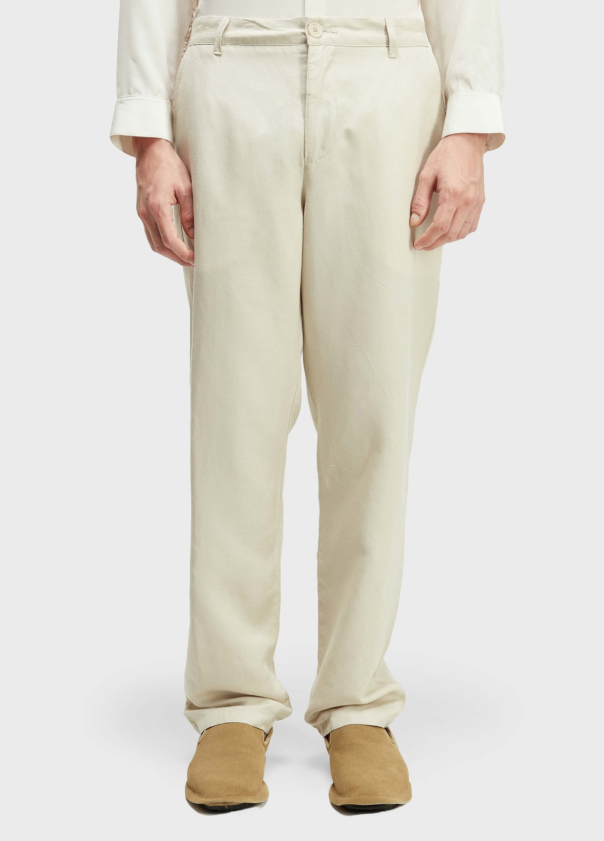 FLUID TAILORED LINEN TROUSERS