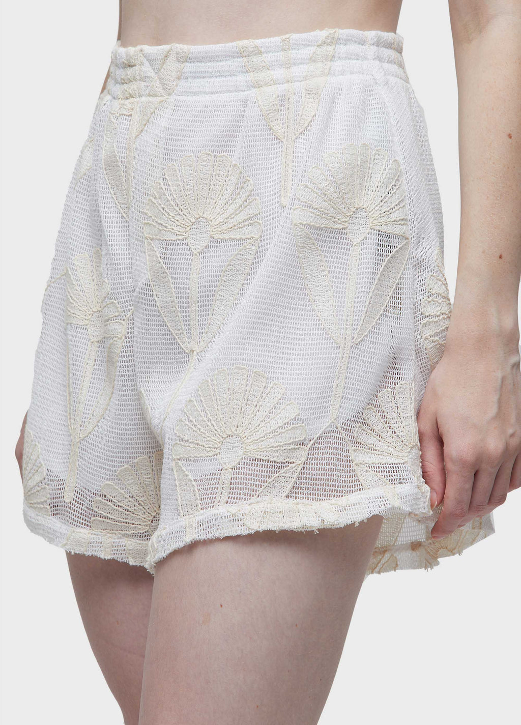 EMBROIDERED MESH SHORTS