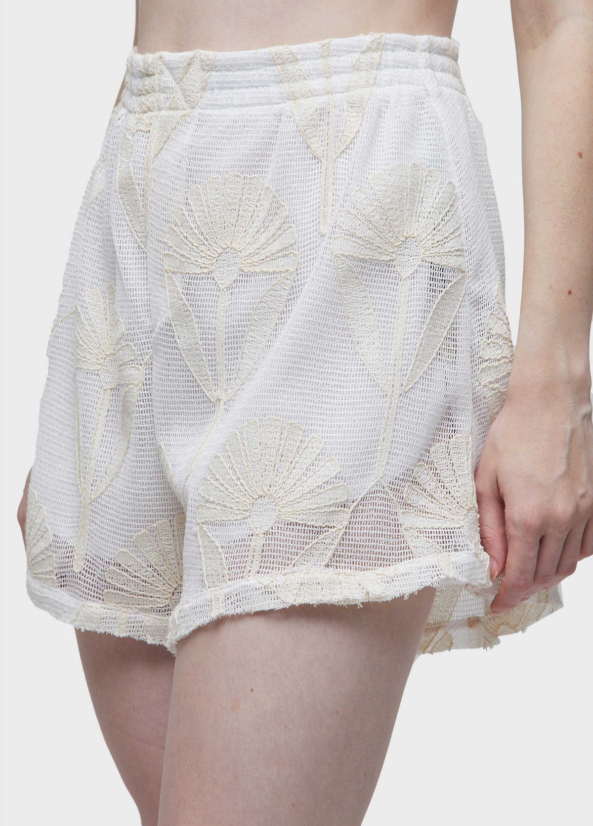 EMBROIDERED MESH SHORTS