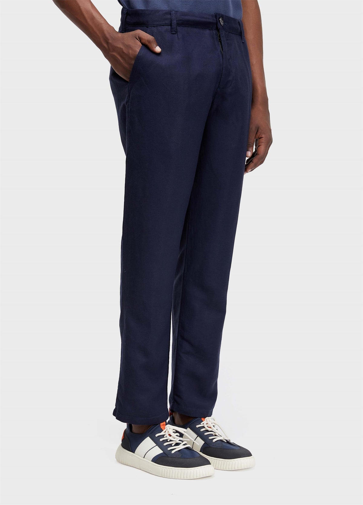 FLUID LINEN TAILORED TROUSERS