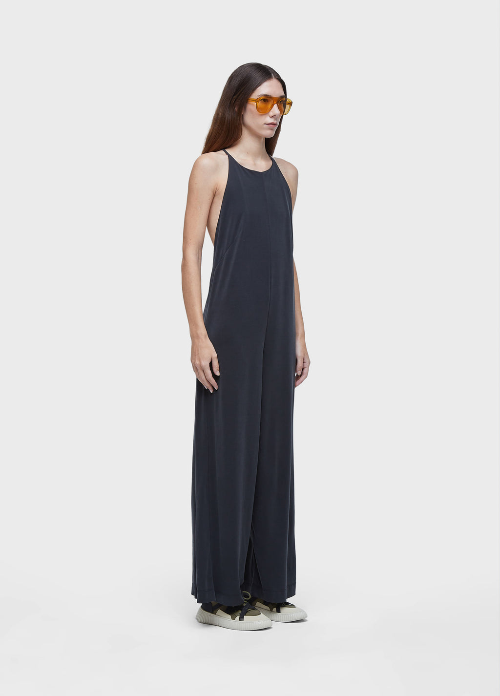 WASHED TOUCH RACERBACK JUMPSUIT