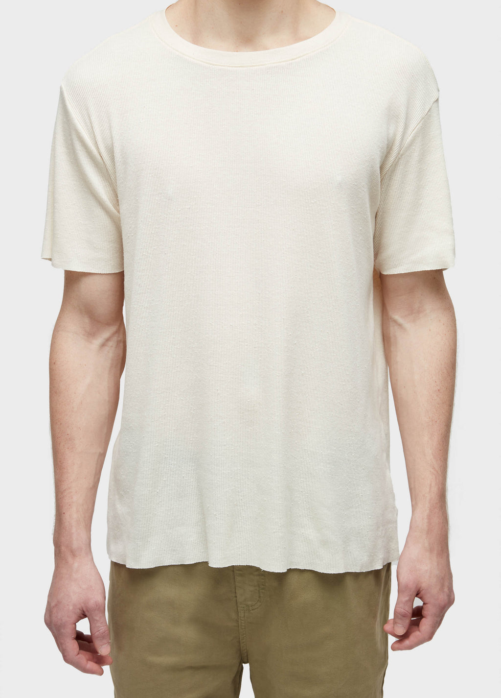 LIGHT RIBBED SHORT SLEEVE T-SHIRT