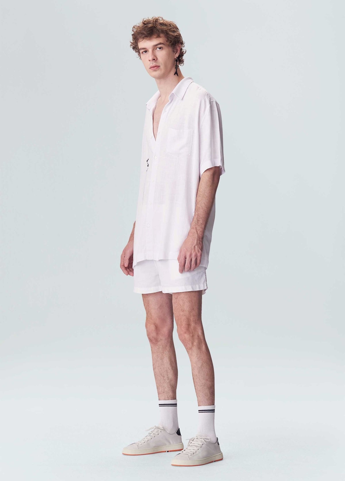 SHORT FLUID LINEN PLEATS